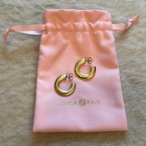 Sheila Fajl “Irene” Small Flat Hoop Earrings